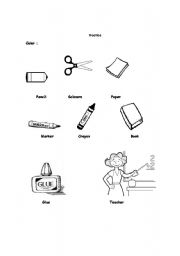 English worksheet: Classroom Objects