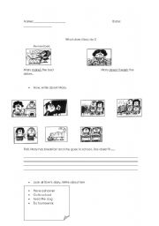 English worksheet: simple present