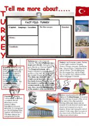 English Worksheet: Tell me more about......TURKEY