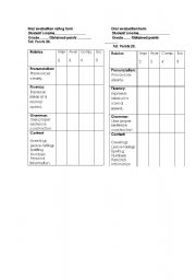 English worksheet: oral exam