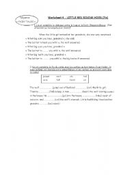 English Worksheet: LITTLE RED RIDING HOOD (2)