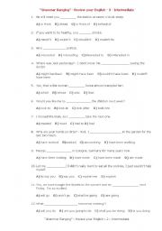 English Worksheet: GRAMMAR OVERVIEW-INT&UPPER