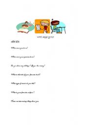 English Worksheet: Student Interview