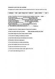 English Worksheet: adjectives and adverbs