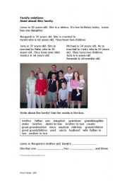English Worksheet: Family relations