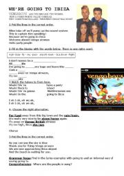 English Worksheet: We are going to Ibiza