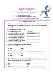 English Worksheet: Apostrophes