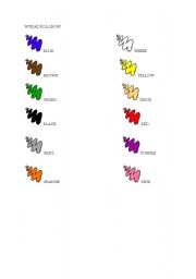 English worksheet: Colours