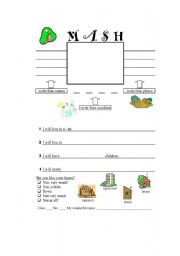 English Worksheet: Future Tense MASH