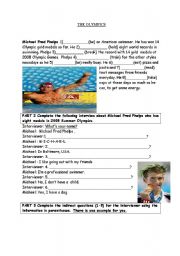 English worksheet: The Olympics