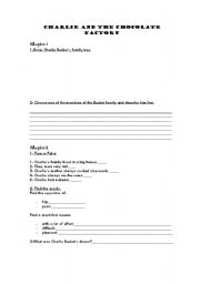 English Worksheet: Charlie and the chocolate factory