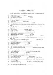 English Worksheet: gerunds and infinitives