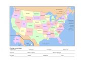 English Worksheet: Find capital cities in the USA