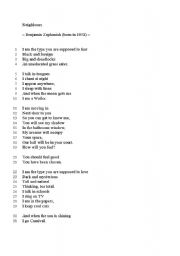 English Worksheet: poem 