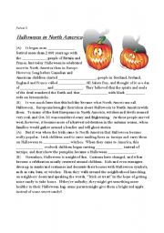 English Worksheet: Halloween in North America