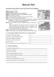 English Worksheet: to be past