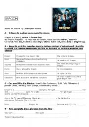 English Worksheet: Eragon