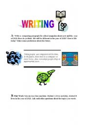 English worksheet: writing activity