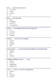 English worksheet: f clause