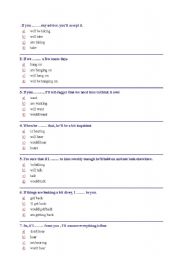 English Worksheet: f clause