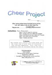 English Worksheet: Cheer project