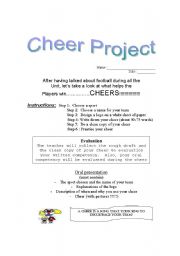 English worksheet: Cheer project