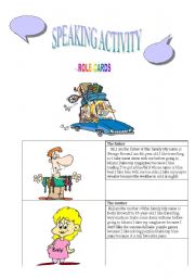 English Worksheet: speaking activity:role playing