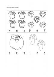 English Worksheet: Match the correct number 3