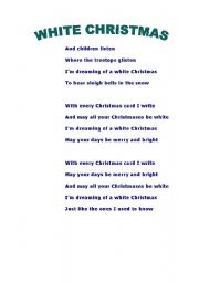 English Worksheet: White Christmas
