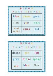 English Worksheet: Past Simple - Bingo - Part 1