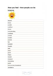 English worksheet: how do you feel?