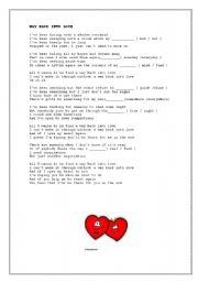 English worksheet: WAY BACK INTO LOVE