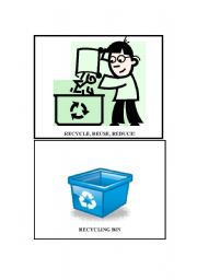 Recycling theme flashcards