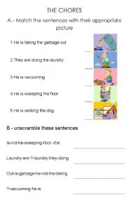 English Worksheet: The Chores