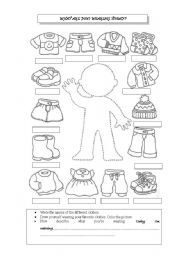 English Worksheet: What are you wearing today?