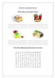 English worksheet: Food and Drinks
