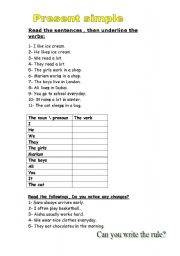English Worksheet: can you guess the rule?