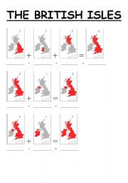 English Worksheet: The British Isles: a map