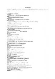 English Worksheet: Paraphrasing