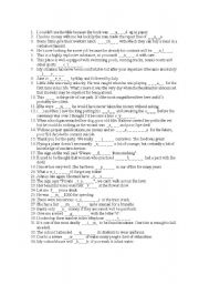 English Worksheet: Gap filling