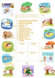 English Worksheet: seasons