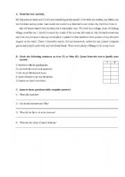 English Worksheet: Simple Past