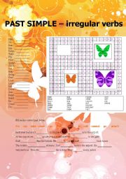 English Worksheet: PAST SIMPLE - irregular verbs