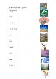 English worksheet: weather