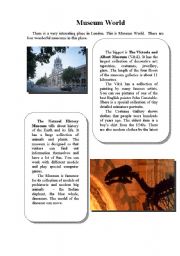 English Worksheet: Museum World