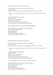 English Worksheet: wallace and gromit