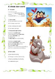 English Worksheet: Song 