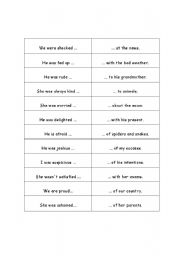 English worksheet: Broken Sentences - Prepositions