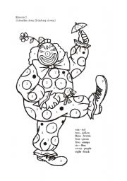 English Worksheet: Clown