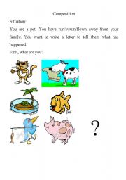 English worksheet: If I am a pet